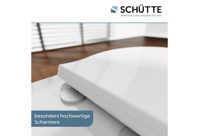 Schütte WC-Sitz Premium Slim Form Thermoplast mit Absenkautomatik Weiß