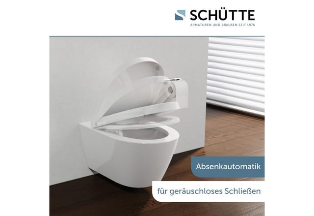 Schütte WC-Sitz D-Form Pro 8 Duroplast mit Absenkautomatik Weiß