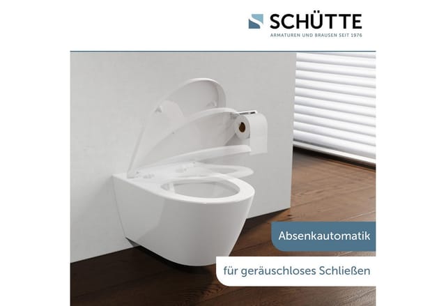 Schütte WC-Sitz D-Form Pro 3 Duroplast mit Absenkautomatik Weiß