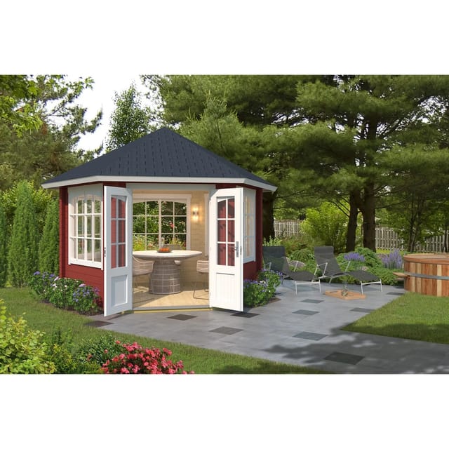 Lasita Pavilion Ilmenau 350 cm x 303,1 cm Schwedenrot