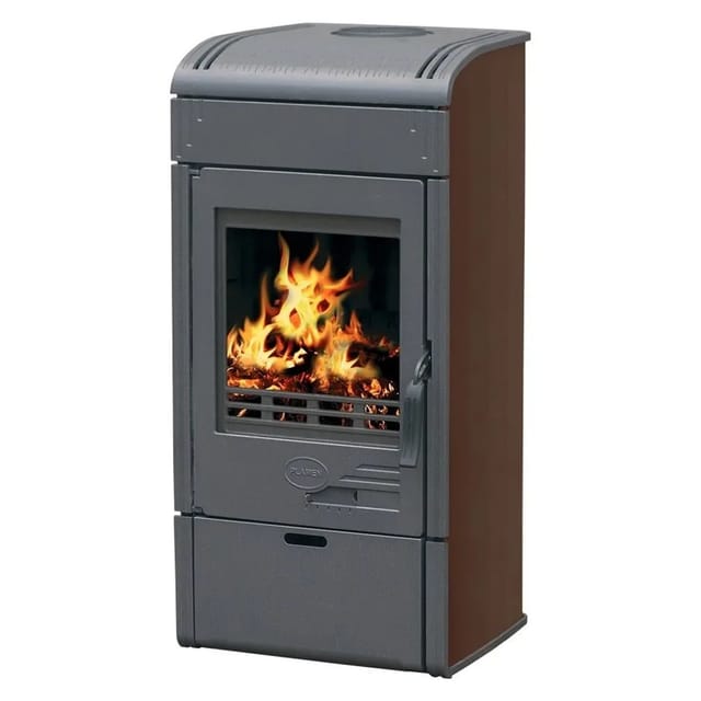 Plamen Gusskaminofen Vesta Braun und 9 kW