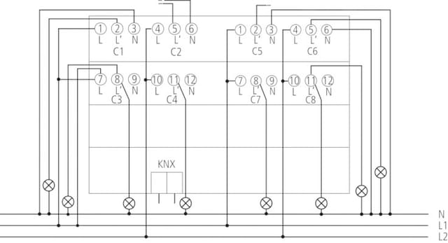 Theben DM 8-2 T KNX Dimmaktor