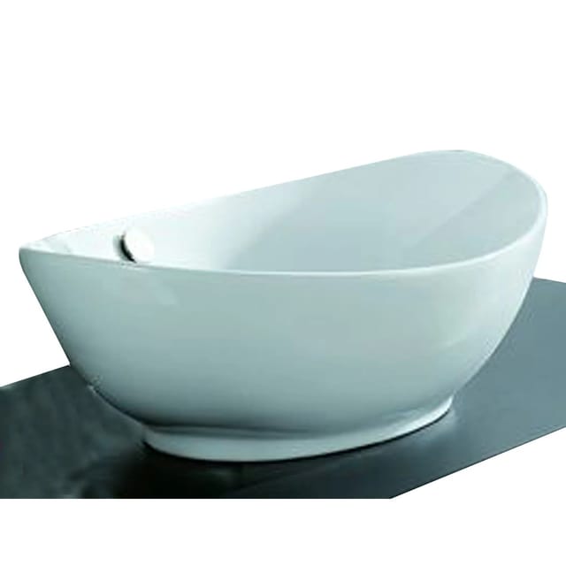 Glasdeals Aufsatzwaschtisch AW2010 in 60 × 37 × 19 cm Weiß 2010
