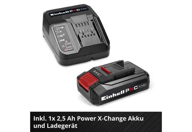 Einhell Akku-Kettensäge GE-LC 18/25-1 Li Kit 2,5Ah Rot-Schwarz