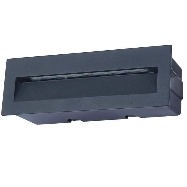 Lucande LED Wandleuchte Außen Loya 9969039 Spritzwassergeschützt Modern in Schwarz aus Aluminium 1-flammig