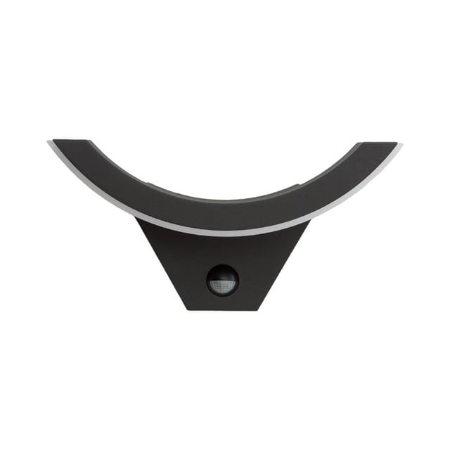 Lucande LED Wandleuchte Außen Half 9619027 mit Bewegungsmelder Spritzwassergeschützt Modern in Schwarz aus Aluminium 1-flammig