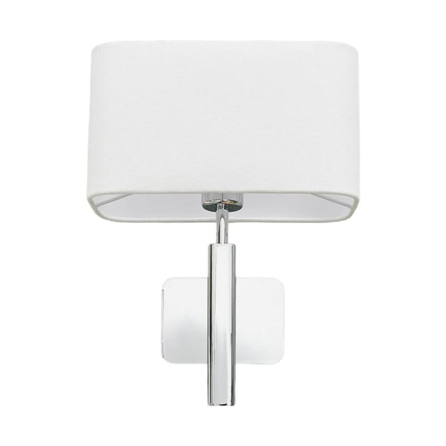 Lucande Wandleuchte Wandlampe Innen Jettka 9976073 Modern in Chrom aus Textil 1-flammig E27 Wohnzimmerleuchte