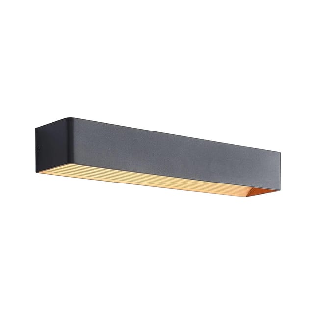 Arcchio LED Wandleuchte Wandlampe Innen Karam 9626362 Modern in Schwarz aus Aluminium 1-flammig Wohnzimmerleuchte