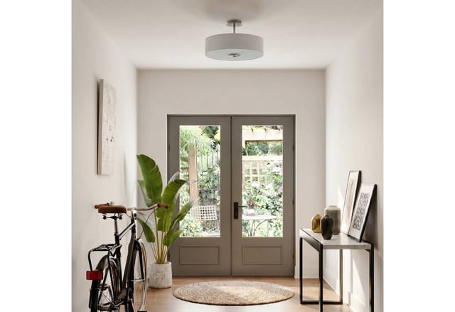 Lindby Deckenlampe Josia 9620048 Modern in Weiß aus Textil 3-flammig E27 Flurleuchte
