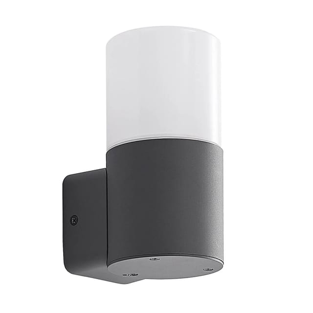 Lindby Wandleuchte Außen Tabyn 9926010 Spritzwassergeschützt Modern in Schwarz aus Aluminium 1-flammig E27