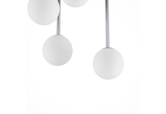 Lindby Deckenlampe Chrissy 9626254 Modern in Chrom aus Metall 5-flammig G9 Wohnzimmerleuchte