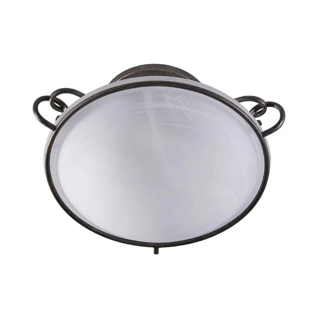 Lindby Deckenlampe Rando 9620989 Landhaus Vintage Rustikal in Alu aus Metall 3-flammig E27 Wohnzimmerleuchte