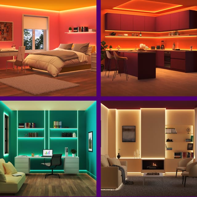 WiZ Smart-LED-Strip RGB 4 m Weiß