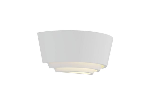Lindby Wandleuchte Wandlampe Innen Azriel 9624510 Modern in Weiß aus GipsTon 1-flammig E14 Schlafzimmerleuchte