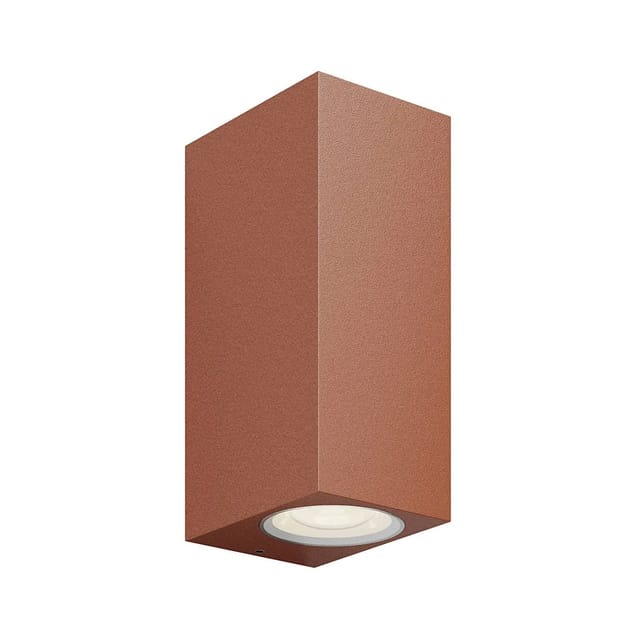 Lucande LED Wandleuchte Außen Tavi 9616012 Spritzwassergeschützt Modern in Braun aus Aluminium 2-flammig