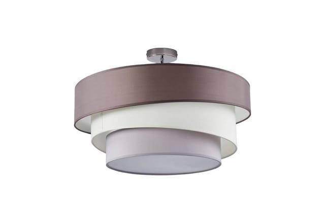 Lindby Deckenlampe Melia 9639031 Modern in Alu aus Textil 3-flammig E27 Wohnzimmerleuchte