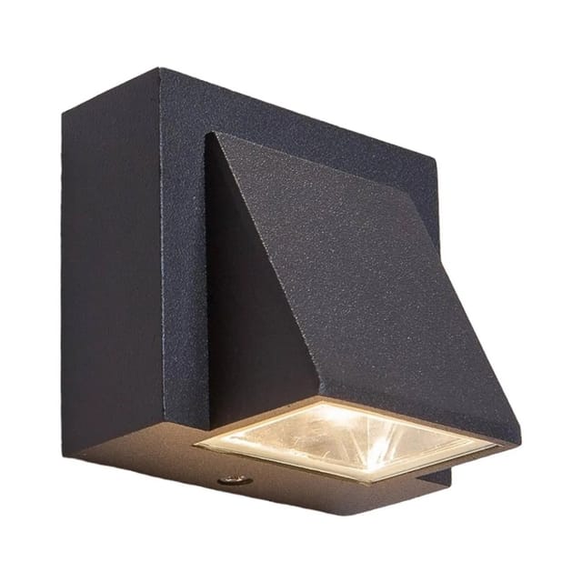 Lucande LED Wandleuchte Außen Marik 9616002 Spritzwassergeschützt Modern in Schwarz aus Aluminium 1-flammig