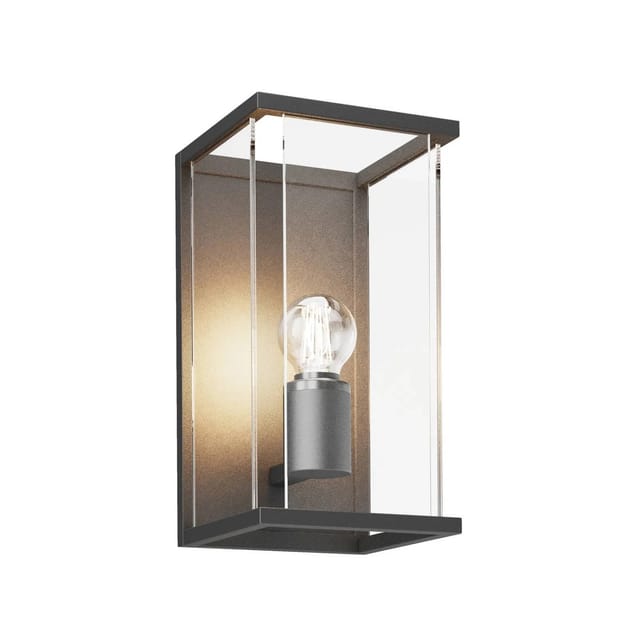 Lucande Wandleuchte Außen Annalea 9616099 Spritzwassergeschützt Modern in Schwarz aus Aluminium 1-flammig E27
