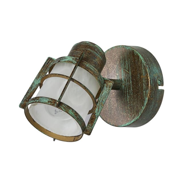 Lindby Wandleuchte Wandlampe Innen Giorgi 9639111 Retro Vintage Antik in Bronze aus Metall 1-flammig E14 Wohnzimmerleuchte
