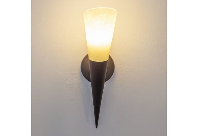 Lindby Wandleuchte Wandlampe Innen Alva 9620107 Modern in Braun aus Metall 1-flammig E14 Flurleuchte
