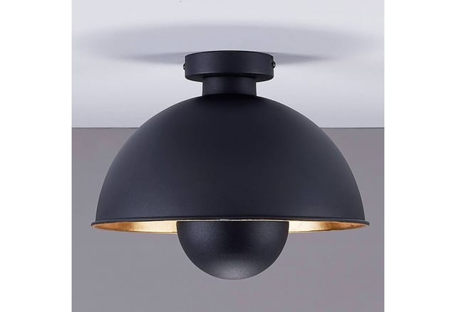 Lindby Deckenlampe Lya 9620829 Modern in Schwarz aus Metall 1-flammig E27 Wohnzimmerleuchte