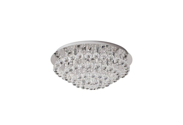 Lindby Deckenlampe Antonino 9626872 Modern in Chrom aus Kristall 8-flammig G9 Wohnzimmerleuchte