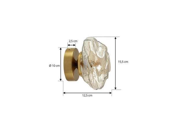 Lindby Wandleuchte Wandlampe Innen Piatra 10033052 Modern in Creme aus Glas 1-flammig G9 Wohnzimmerleuchte