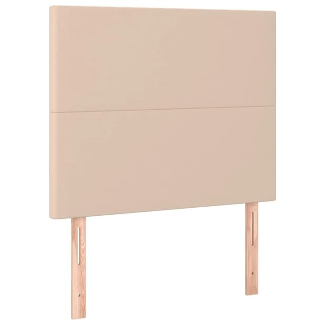 vidaXL LED Kopfteil Cappuccino-Braun 100x5x118/128cm Kunstleder 3122233