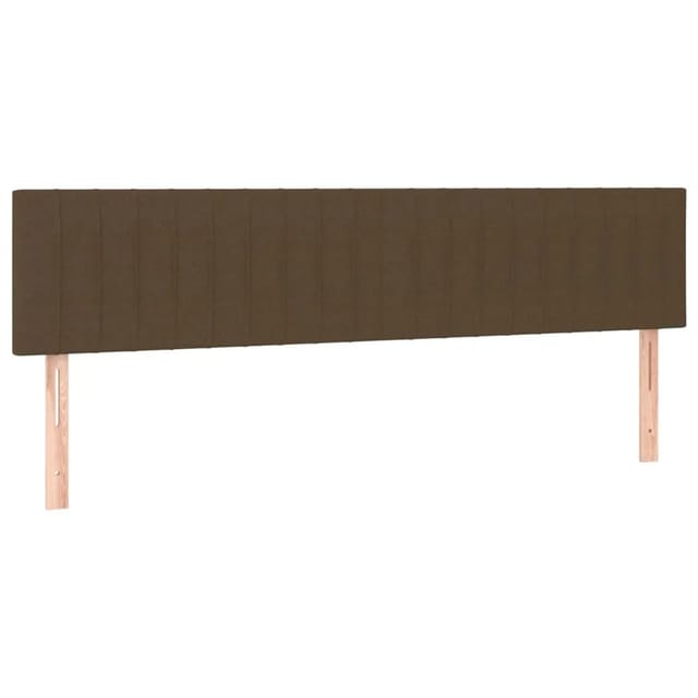 vidaXL LED Kopfteil Dunkelbraun 200x5x78/88 cm Stoff 3121875