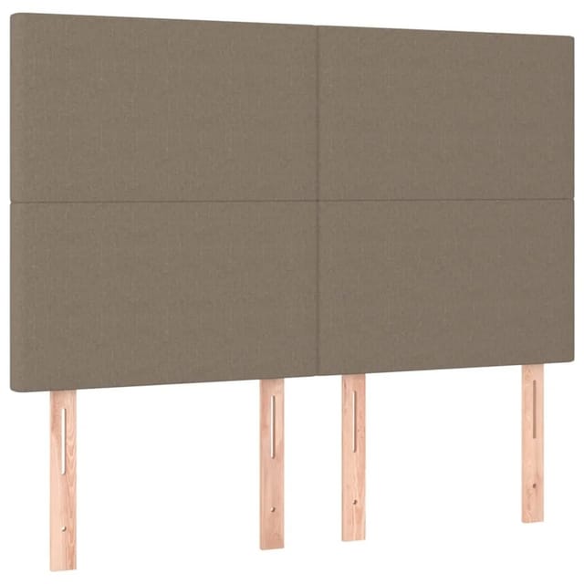 vidaXL LED Kopfteil Taupe 144x5x118/128 cm Stoff 3122146
