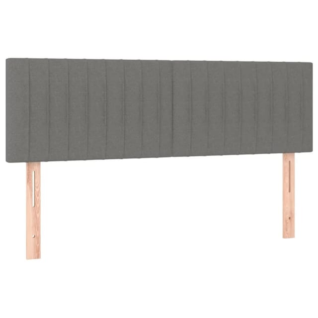 vidaXL LED Kopfteil Dunkelgrau 144x5x78/88 cm Stoff 3121849