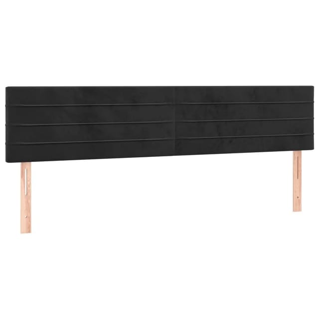 vidaXL LED Kopfteil Schwarz 200x5x78/88 cm Samt 3121820