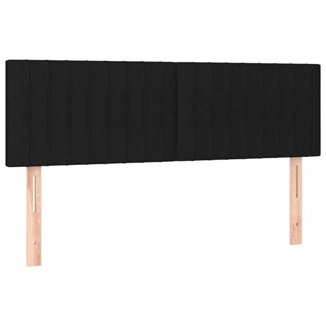 vidaXL LED Kopfteil Schwarz 144x5x78/88 cm Stoff 3121850