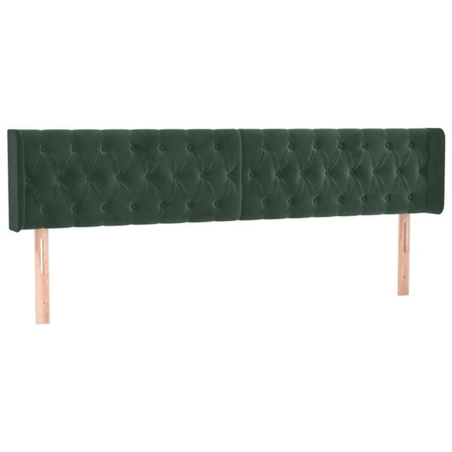vidaXL LED Kopfteil Dunkelgrün 183x16x78/88 cm Samt 3123635