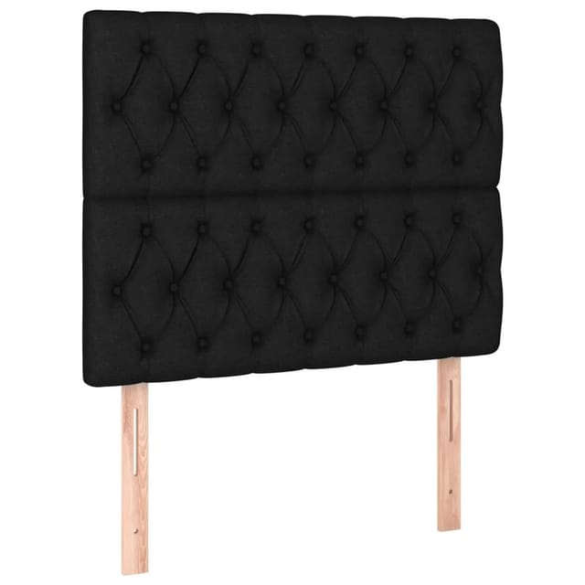 vidaXL LED Kopfteil Schwarz 100x7x118/128 cm Stoff 3122752