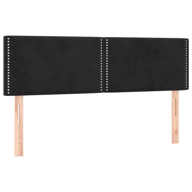 vidaXL LED Kopfteil Schwarz 144x5x78/88 cm Samt 3121522