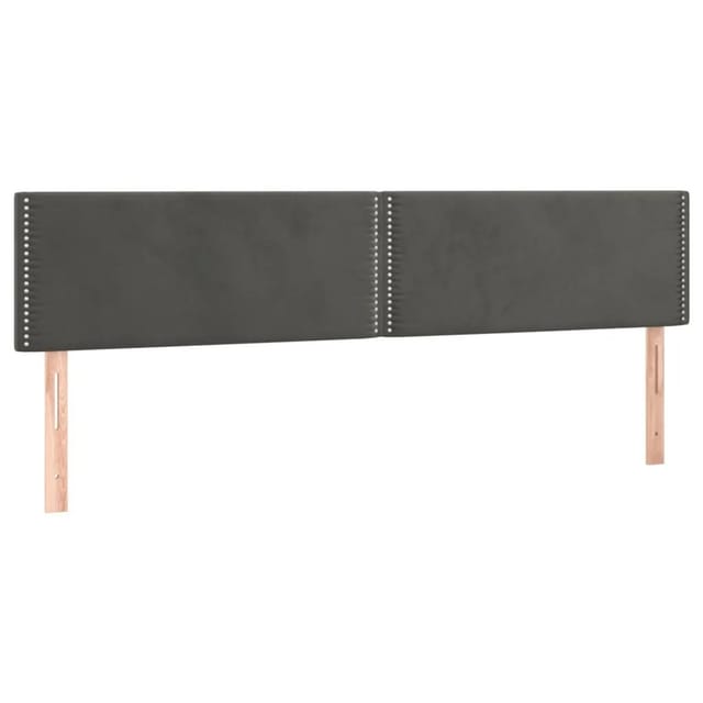 vidaXL LED Kopfteil Dunkelgrau 180x5x78/88 cm Samt 3121533