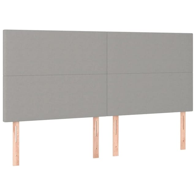 vidaXL LED Kopfteil Hellgrau 160x5x118/128 cm Stoff 3122150