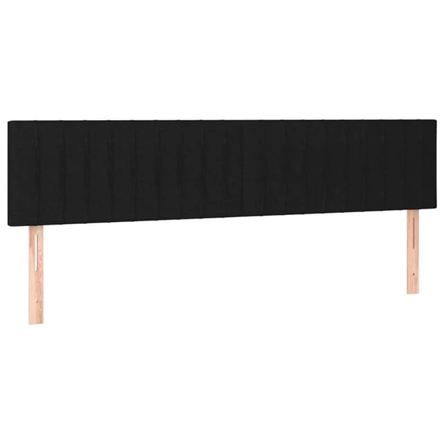 vidaXL LED Kopfteil Schwarz 180x5x78/88 cm Stoff 3121866