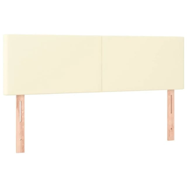 vidaXL LED Kopfteil Creme 144x5x78/88 cm Kunstleder 3121424