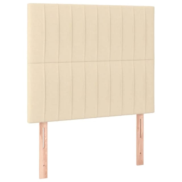 vidaXL LED Kopfteil Creme 80x5x118/128 cm Stoff 3122641