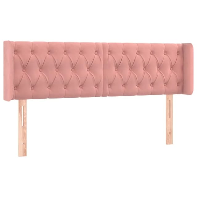 vidaXL LED Kopfteil Rosa 163x16x78/88 cm Samt 3123631