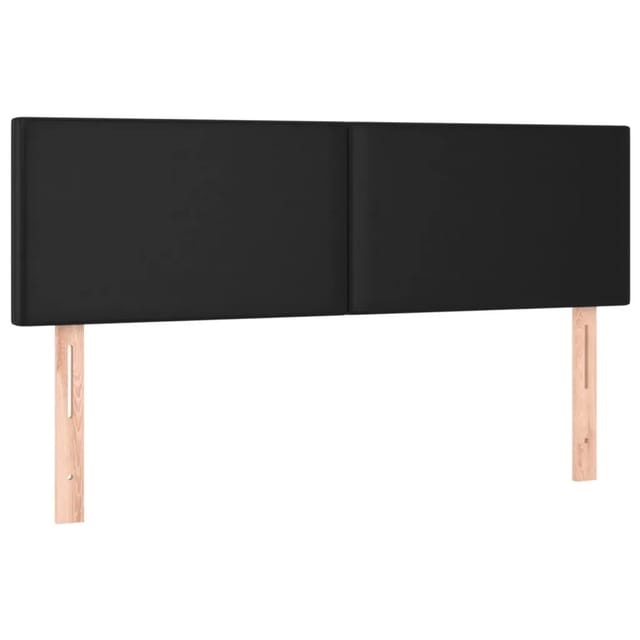 vidaXL LED Kopfteil Schwarz 144x5x78/88 cm Kunstleder 3121422