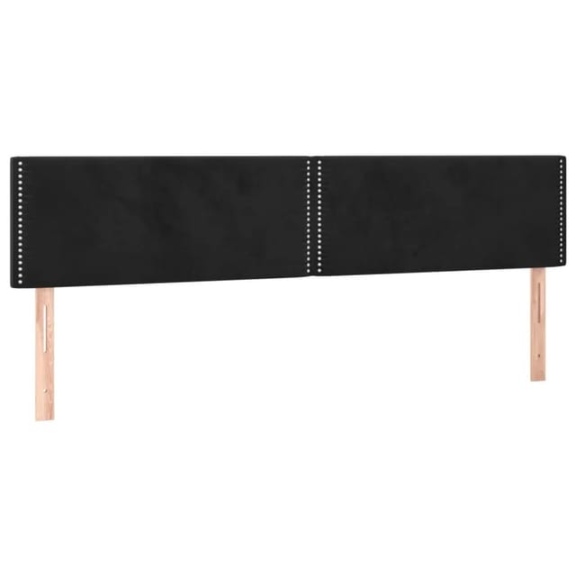 vidaXL LED Kopfteil Schwarz 200x5x78/88 cm Samt 3121540
