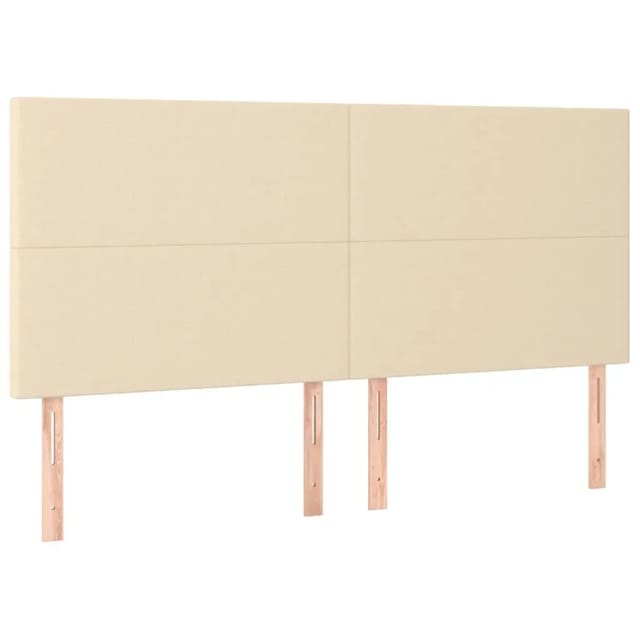 vidaXL LED Kopfteil Creme 160x5x118/128 cm Stoff 3122155