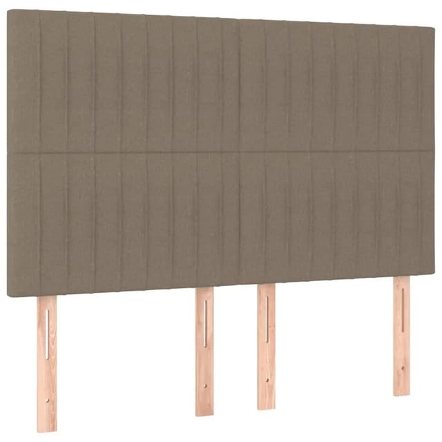 vidaXL LED Kopfteil Taupe 144x5x118/128 cm Stoff 3122664