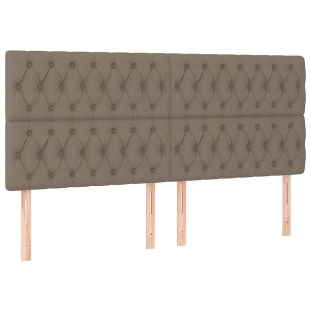 vidaXL LED Kopfteil Taupe 180x7x118/128 cm Stoff 3122778