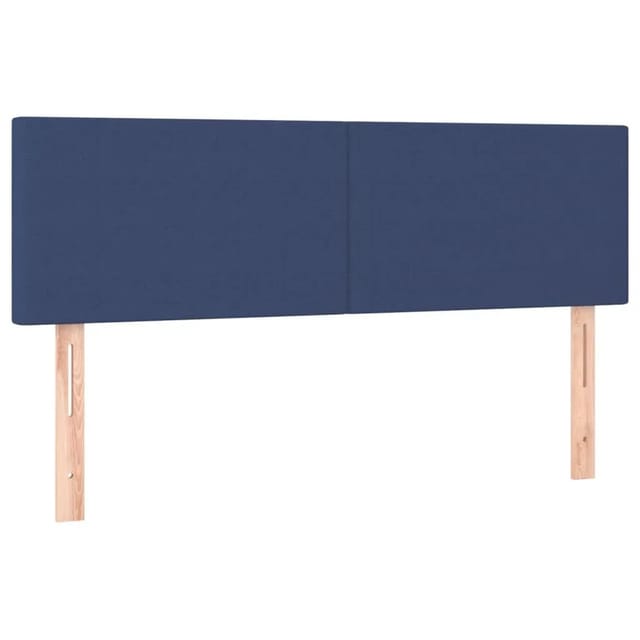 vidaXL LED Kopfteil Blau 144x5x78/88 cm Stoff 3121336