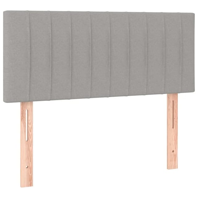vidaXL LED Kopfteil Hellgrau 90x5x78/88 cm Stoff 3121832