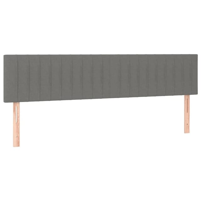 vidaXL LED Kopfteil Dunkelgrau 160x5x78/88 cm Stoff 3121857